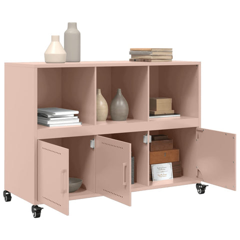 vidaXL Sideboard Rosa 100,5x39x72 cm Stahl