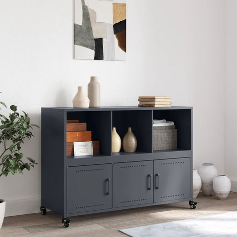 vidaXL Sideboard Anthrazit 100,5x39x72 cm Stahl