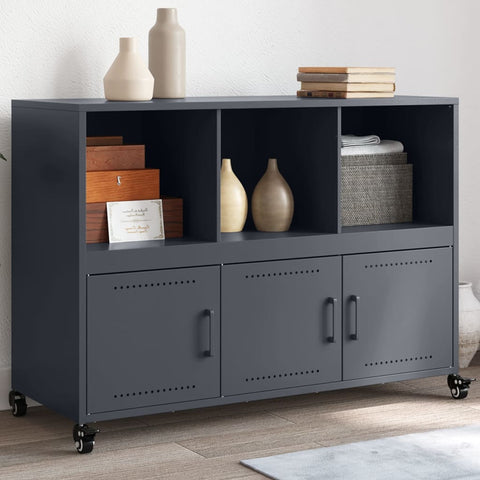 vidaXL Sideboard Anthrazit 100,5x39x72 cm Stahl