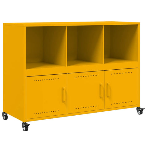 vidaXL Sideboard Senfgelb 100,5x39x72 cm Stahl