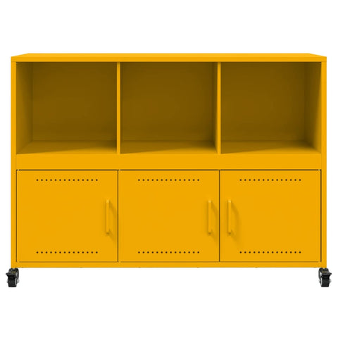 vidaXL Sideboard Senfgelb 100,5x39x72 cm Stahl