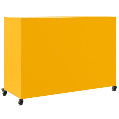 vidaXL Sideboard Senfgelb 100,5x39x72 cm Stahl