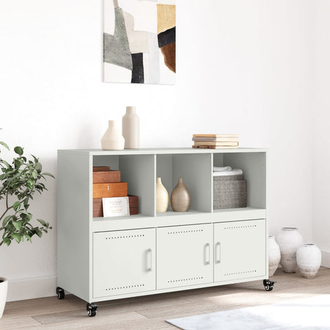 vidaXL Sideboard Weiß 100,5x39x72 cm Stahl