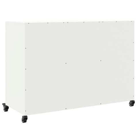 vidaXL Sideboard Weiß 100,5x39x72 cm Stahl