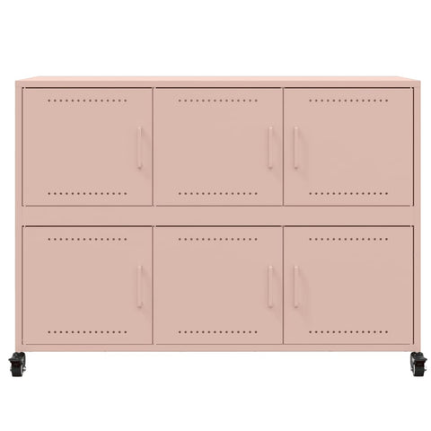 vidaXL Sideboard Rosa 100,5x39x72 cm Stahl