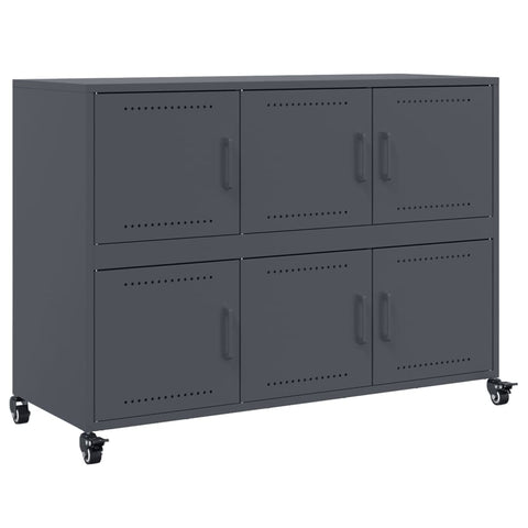 vidaXL Sideboard Anthrazit 100,5x39x72 cm Stahl