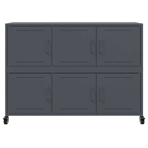 vidaXL Sideboard Anthrazit 100,5x39x72 cm Stahl