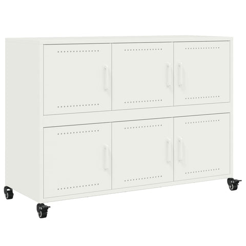 vidaXL Sideboard Weiß 100,5x39x72 cm Stahl