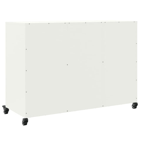 vidaXL Sideboard Weiß 100,5x39x72 cm Stahl