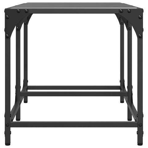 vidaXL Couchtisch mit Glasplatte Schwarz 78,5x40x40 cm Stahl