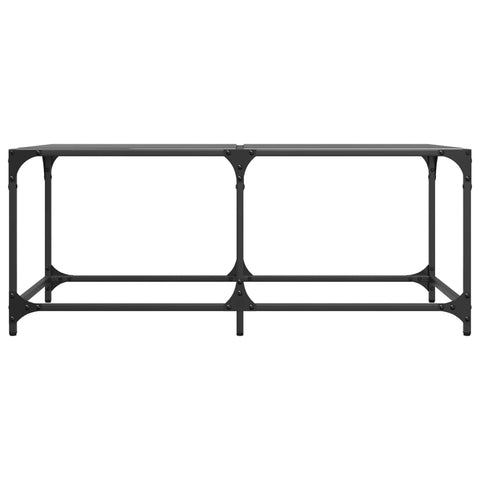 vidaXL Couchtisch mit Glasplatte Schwarz 98,5x50x40 cm Stahl