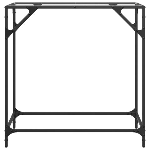 vidaXL Konsolentisch mit Glasplatte Transparent 80x35x81 cm Stahl