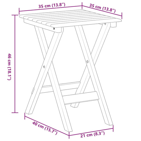 vidaXL Schaukelstuhl mit Klapptisch Braun Massivholz Pappel