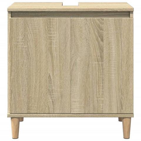 vidaXL Waschbeckenunterschrank Sonoma-Eiche 58x33x60 cm Holzwerkstoff