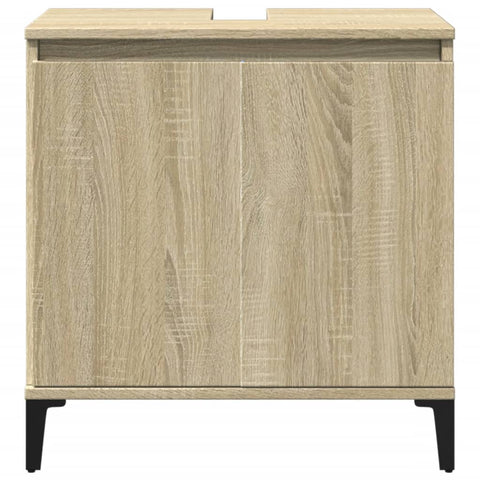 vidaXL Waschbeckenunterschrank Sonoma-Eiche 58x33x60 cm Holzwerkstoff