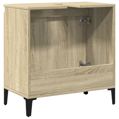 vidaXL Waschbeckenunterschrank Sonoma-Eiche 58x33x60 cm Holzwerkstoff