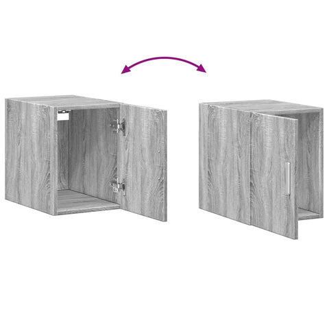 vidaXL Wandschrank Grau Sonoma 30x42,5x40 cm Holzwerkstoff