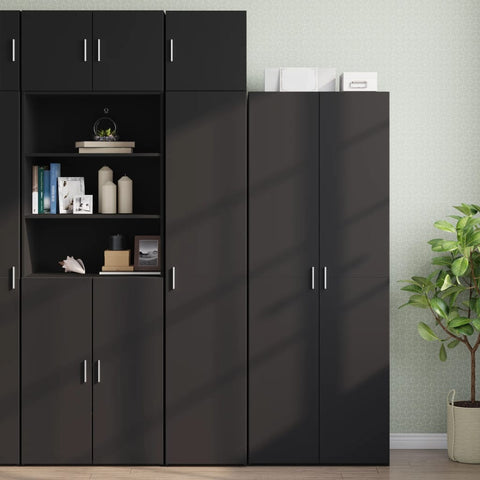 vidaXL Wandschrank Schwarz 40x42,5x40 cm Holzwerkstoff