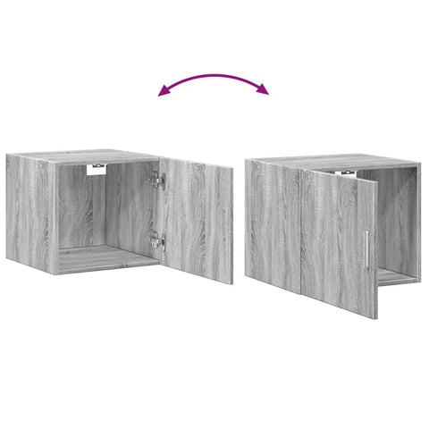 vidaXL Wandschrank Grau Sonoma 45x42,5x40 cm Holzwerkstoff