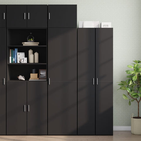 vidaXL Wandschrank Schwarz 50x42,5x40 cm Holzwerkstoff