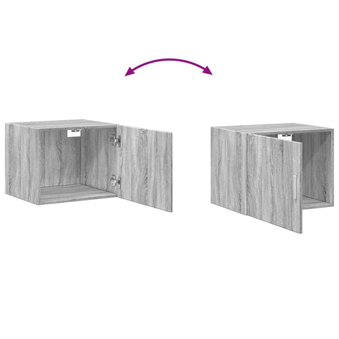 vidaXL Wandschrank Grau Sonoma 50x42,5x40 cm Holzwerkstoff