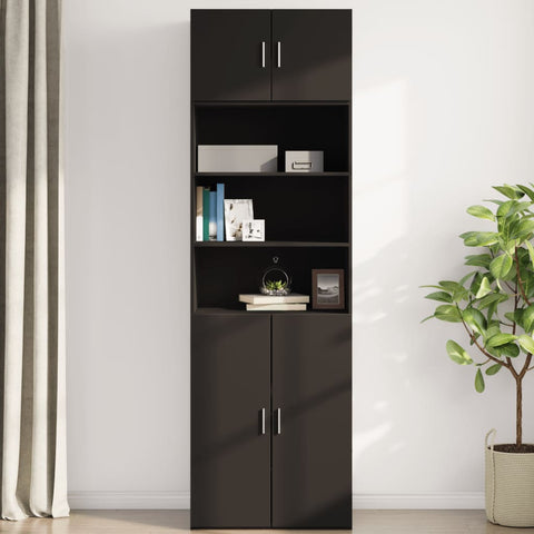 vidaXL Wandschrank Schwarz 70x42,5x40 cm Holzwerkstoff