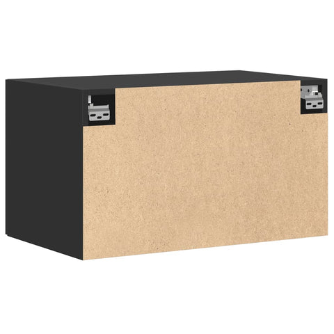 vidaXL Wandschrank Schwarz 70x42,5x40 cm Holzwerkstoff