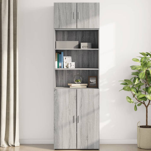 vidaXL Wandschrank Grau Sonoma 70x42,5x40 cm Holzwerkstoff