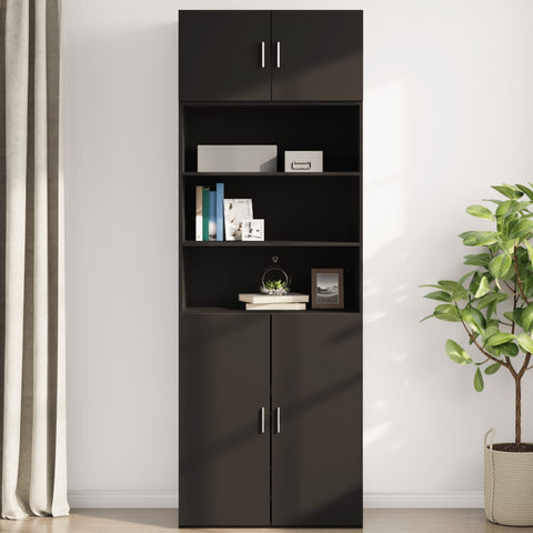 vidaXL Wandschrank Schwarz 80x42,5x40 cm Holzwerkstoff