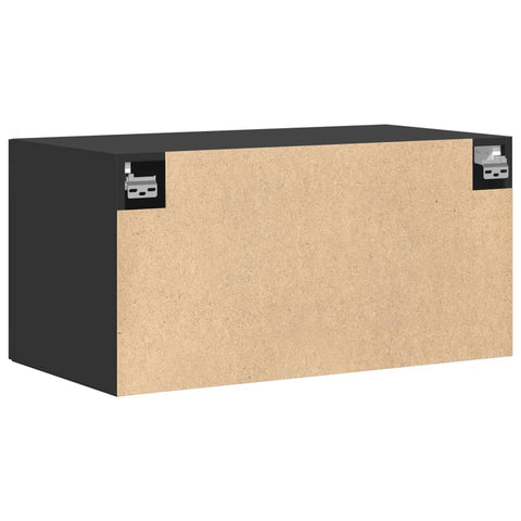 vidaXL Wandschrank Schwarz 80x42,5x40 cm Holzwerkstoff