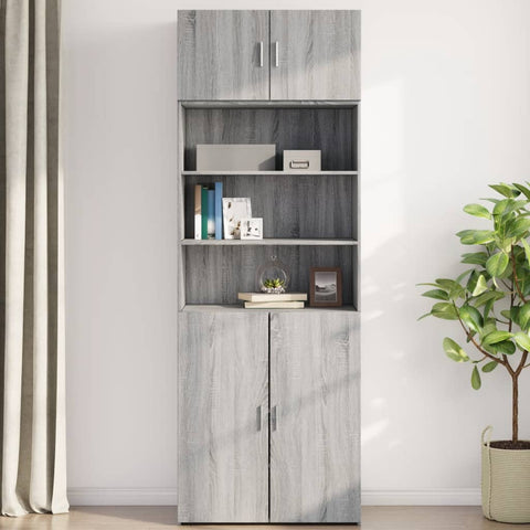 vidaXL Wandschrank Grau Sonoma 80x42,5x40 cm Holzwerkstoff