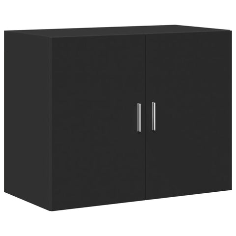 vidaXL Wandschrank Schwarz 80x42,5x64 cm Holzwerkstoff