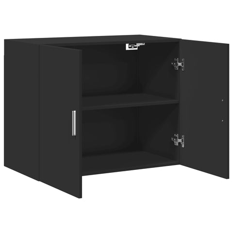 vidaXL Wandschrank Schwarz 80x42,5x64 cm Holzwerkstoff