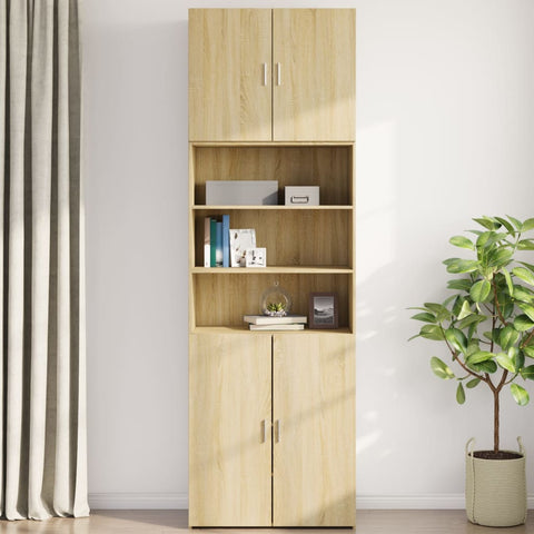 vidaXL Wandschrank Sonoma-Eiche 80x42,5x64 cm Holzwerkstoff