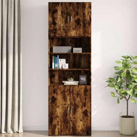 vidaXL Wandschrank Räuchereiche 80x42,5x64 cm Holzwerkstoff