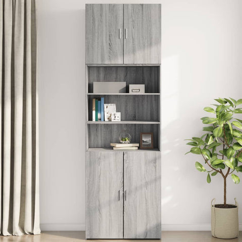 vidaXL Wandschrank Grau Sonoma 80x42,5x64 cm Holzwerkstoff