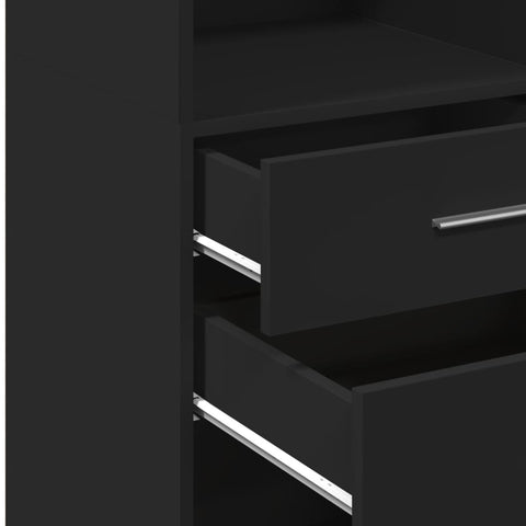 vidaXL Highboard Schwarz 30x42,5x124 cm Holzwerkstoff