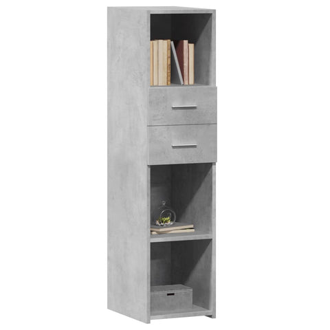 vidaXL Highboard Betongrau 30x42,5x124 cm Holzwerkstoff