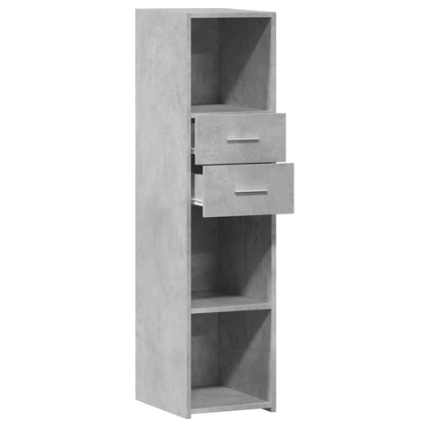 vidaXL Highboard Betongrau 30x42,5x124 cm Holzwerkstoff