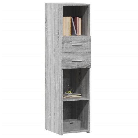 vidaXL Highboard Grau Sonoma 30x42,5x124 cm Holzwerkstoff