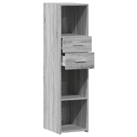 vidaXL Highboard Grau Sonoma 30x42,5x124 cm Holzwerkstoff