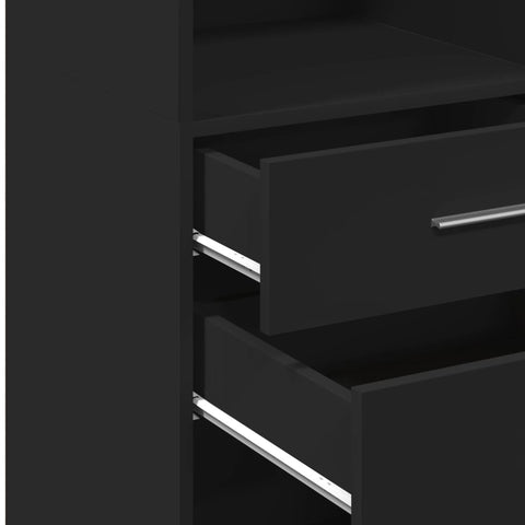 vidaXL Highboard Schwarz 40x42,5x124 cm Holzwerkstoff