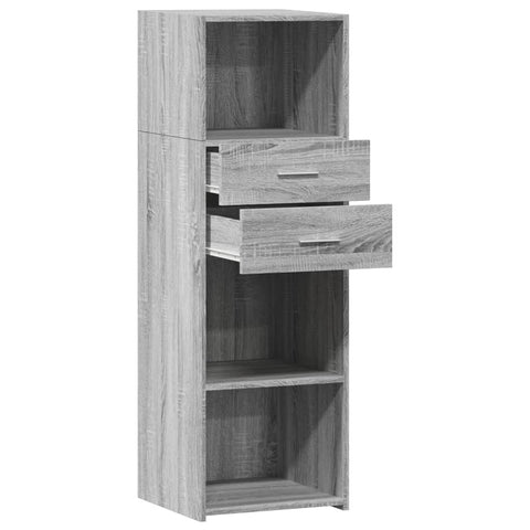 vidaXL Highboard Grau Sonoma 40x42,5x124 cm Holzwerkstoff