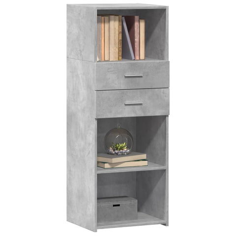 vidaXL Highboard Betongrau 45x42,5x124 cm Holzwerkstoff