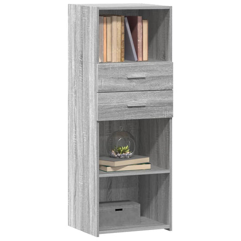 vidaXL Highboard Grau Sonoma 45x42,5x124 cm Holzwerkstoff