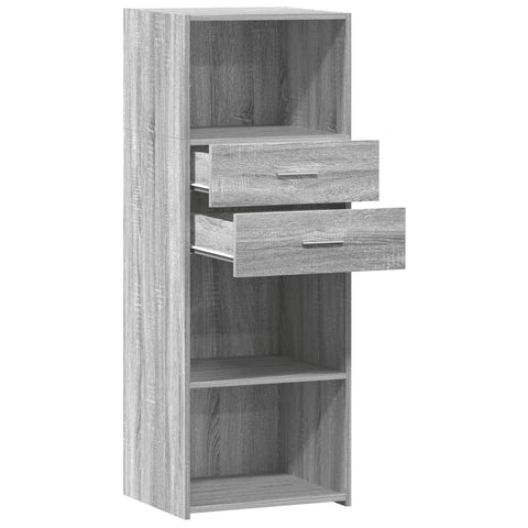 vidaXL Highboard Grau Sonoma 45x42,5x124 cm Holzwerkstoff