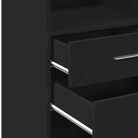 vidaXL Highboard Schwarz 50x42,5x124 cm Holzwerkstoff