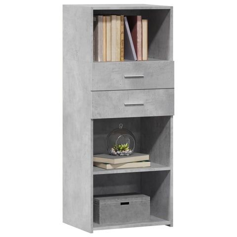 vidaXL Highboard Betongrau 50x42,5x124 cm Holzwerkstoff