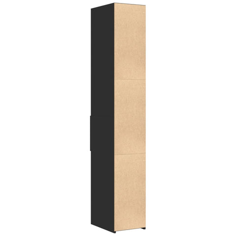 vidaXL Highboard Schwarz 30x42,5x185 cm Holzwerkstoff