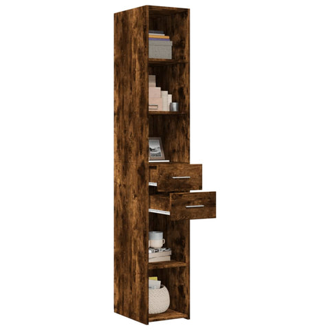 vidaXL Highboard Räuchereiche 30x42,5x185 cm Holzwerkstoff